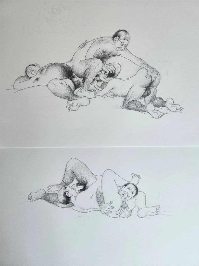 1982 L'Oeuvre SecrÃ¨te EROTIC DRAWINGS by Albert Dubout - 6