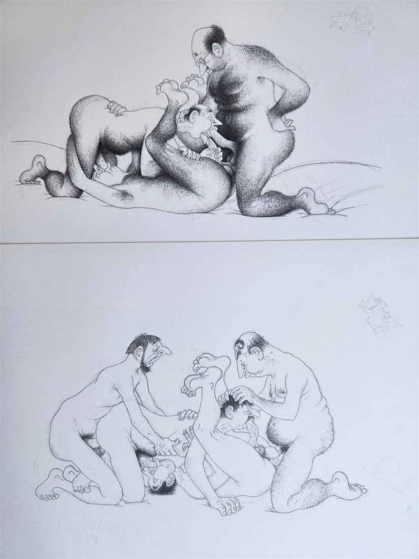 1982 L'Oeuvre SecrÃ¨te EROTIC DRAWINGS by Albert Dubout - 7