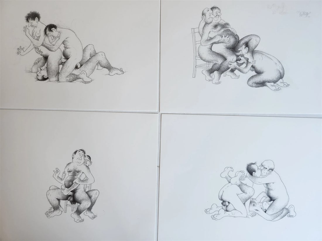1982 L'Oeuvre SecrÃ¨te EROTIC DRAWINGS by Albert Dubout - 8