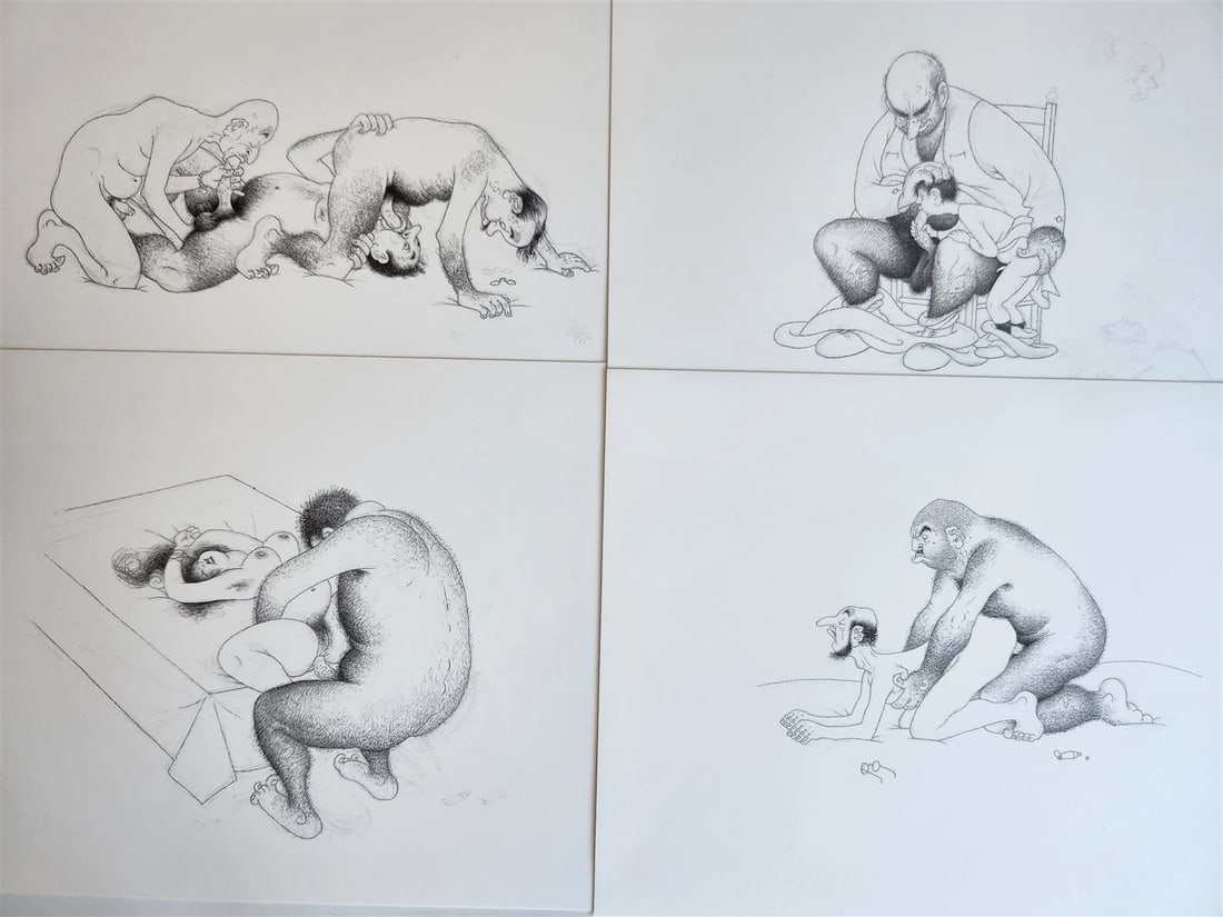 1982 L'Oeuvre SecrÃ¨te EROTIC DRAWINGS by Albert Dubout - 9