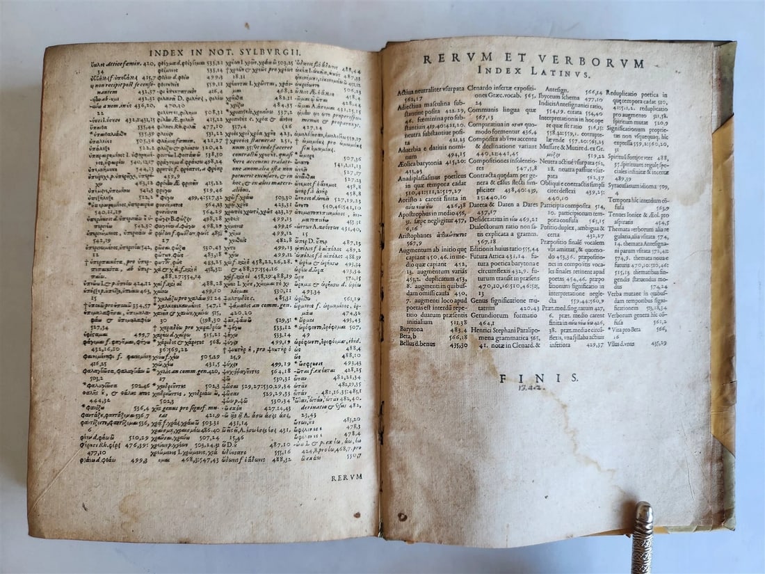 1580 GREEK LANGUAGE TREATISE VELLUM BINDING antique 16th CENTURY - 11