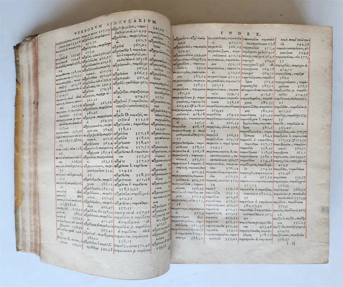 1580 GREEK LANGUAGE TREATISE VELLUM BINDING antique 16th CENTURY - 7