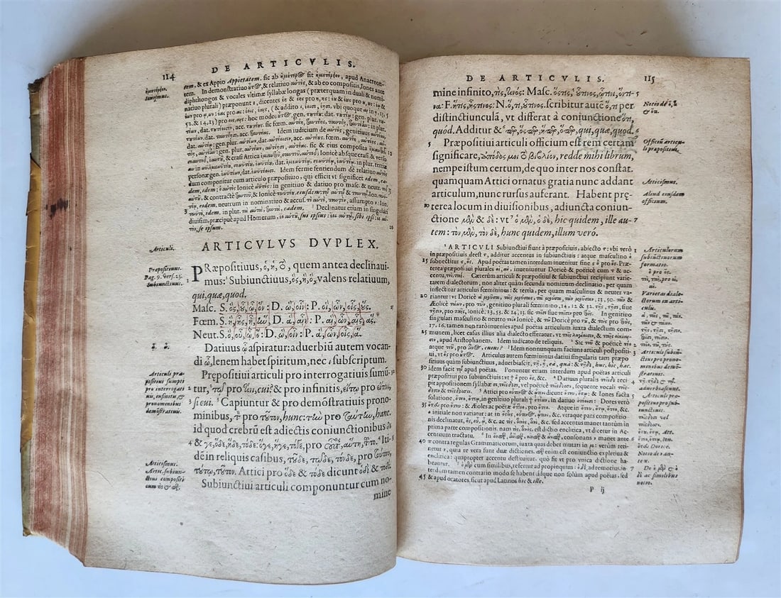 1580 GREEK LANGUAGE TREATISE VELLUM BINDING antique 16th CENTURY - 9