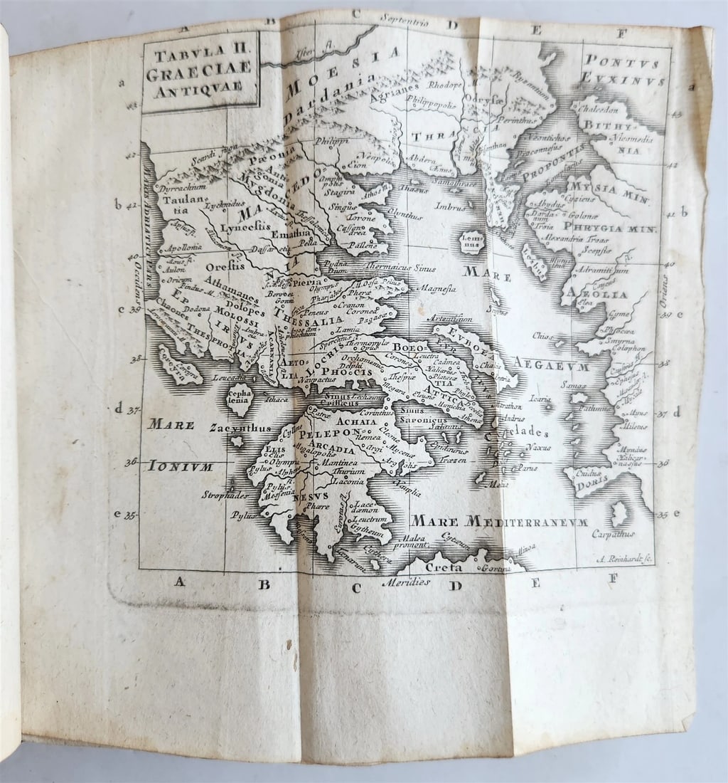 1751 De vita excellentium imperatorum by C. NEPOS antique ILLUSTRATED w/ MAPS - 7