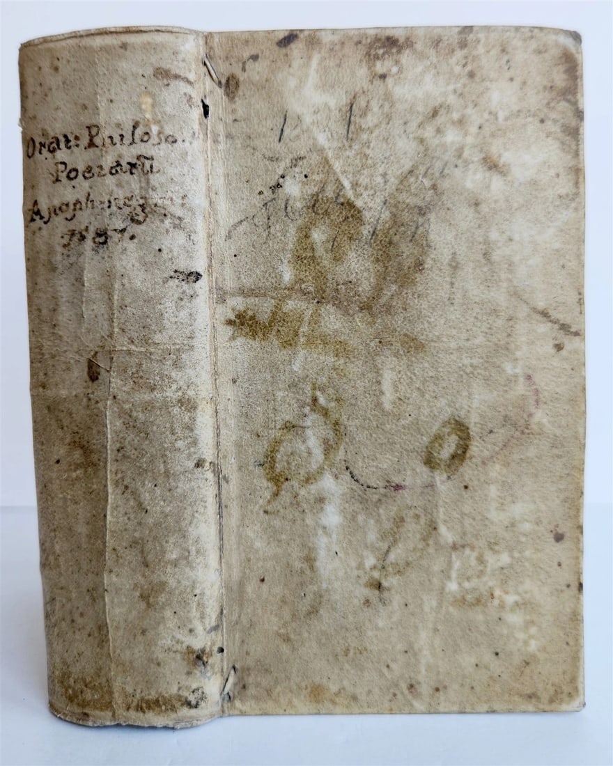 1587 CICERO Demosthenis Isocratis ac aliorum veterum oratorum antique VELLUM - 2