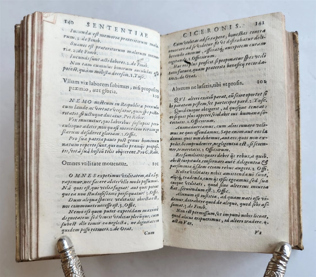1587 CICERO Demosthenis Isocratis ac aliorum veterum oratorum antique VELLUM - 5
