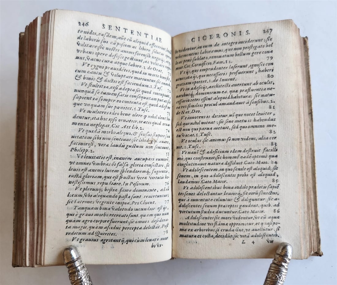 1587 CICERO Demosthenis Isocratis ac aliorum veterum oratorum antique VELLUM - 6