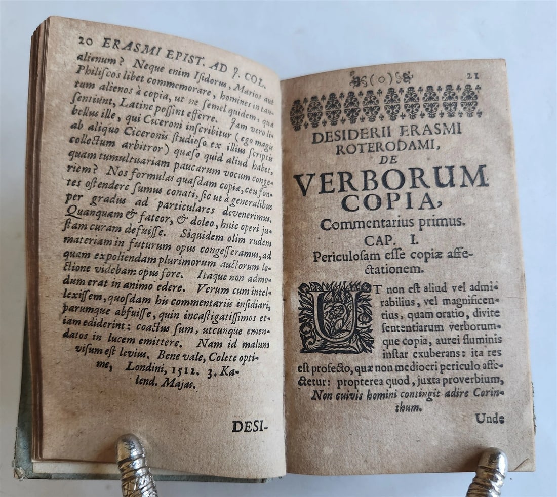 1715 ERASMUS Verborum ac rerum copia libri II antique - 4