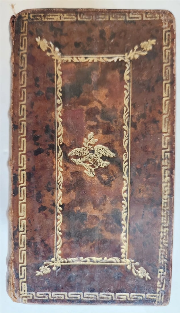 1733 BIBLE in FRENCH Old and New Testament DECORATIVE BINDING antique - 5