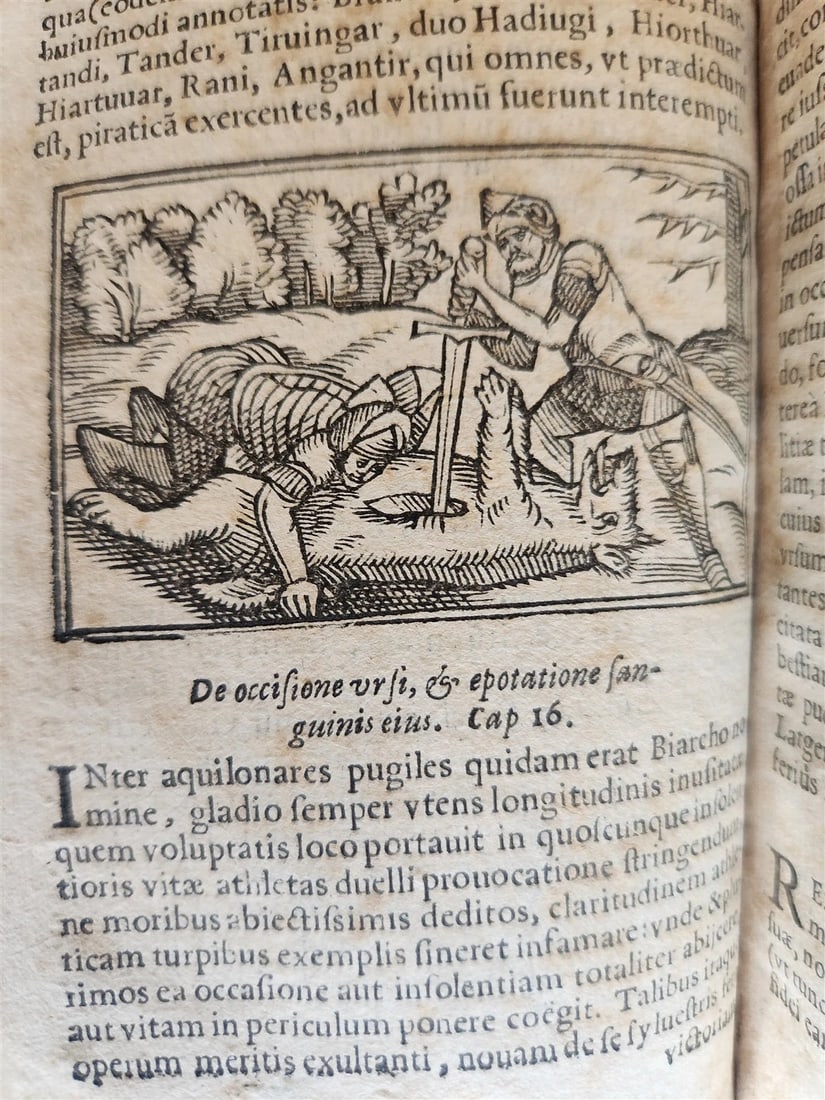 1557 DESCRIPTION of NORTHERN PEOPLE by O. MAGNUS antique ILLUSTRATED SCANDINAVIA - 15