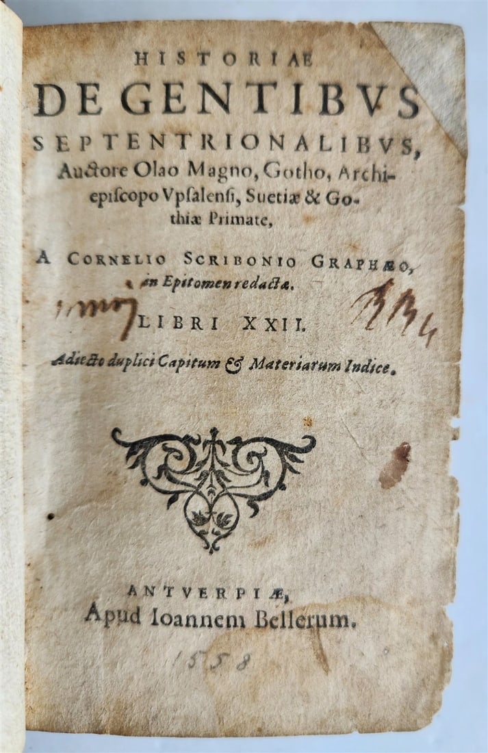 1557 DESCRIPTION of NORTHERN PEOPLE by O. MAGNUS antique ILLUSTRATED SCANDINAVIA - 2