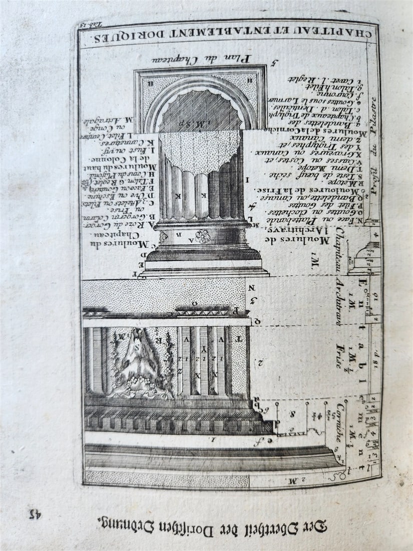 1759 ARCHITECTURE FULLY ILLUSTRATED by d'AVILER antique VIGNOLA MICHELANGELO - 11