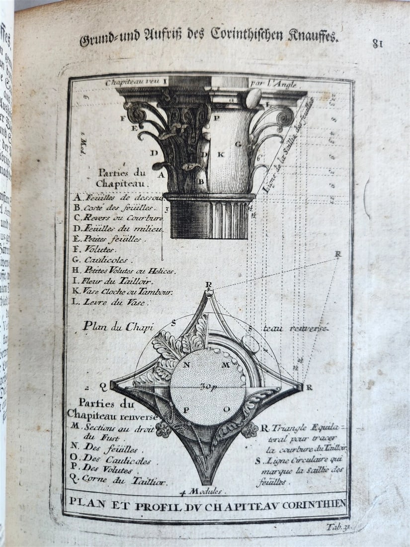 1759 ARCHITECTURE FULLY ILLUSTRATED by d'AVILER antique VIGNOLA MICHELANGELO - 5
