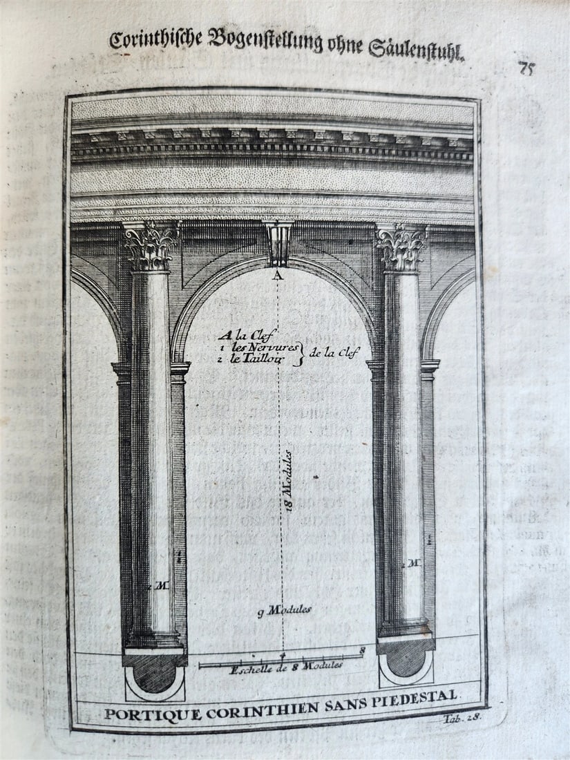 1759 ARCHITECTURE FULLY ILLUSTRATED by d'AVILER antique VIGNOLA MICHELANGELO - 6