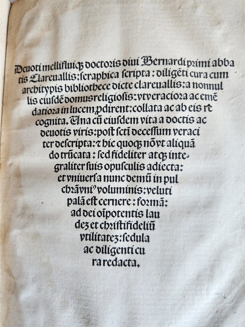 1515 POST-INCUNABULA SERMONS by Bernardus Clarevallensis antique 16th CENTURY - 10