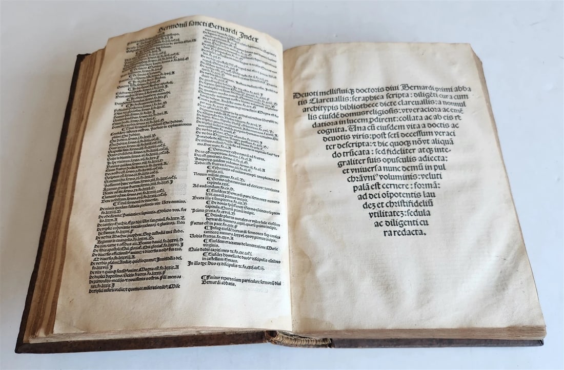 1515 POST-INCUNABULA SERMONS by Bernardus Clarevallensis antique 16th CENTURY - 11