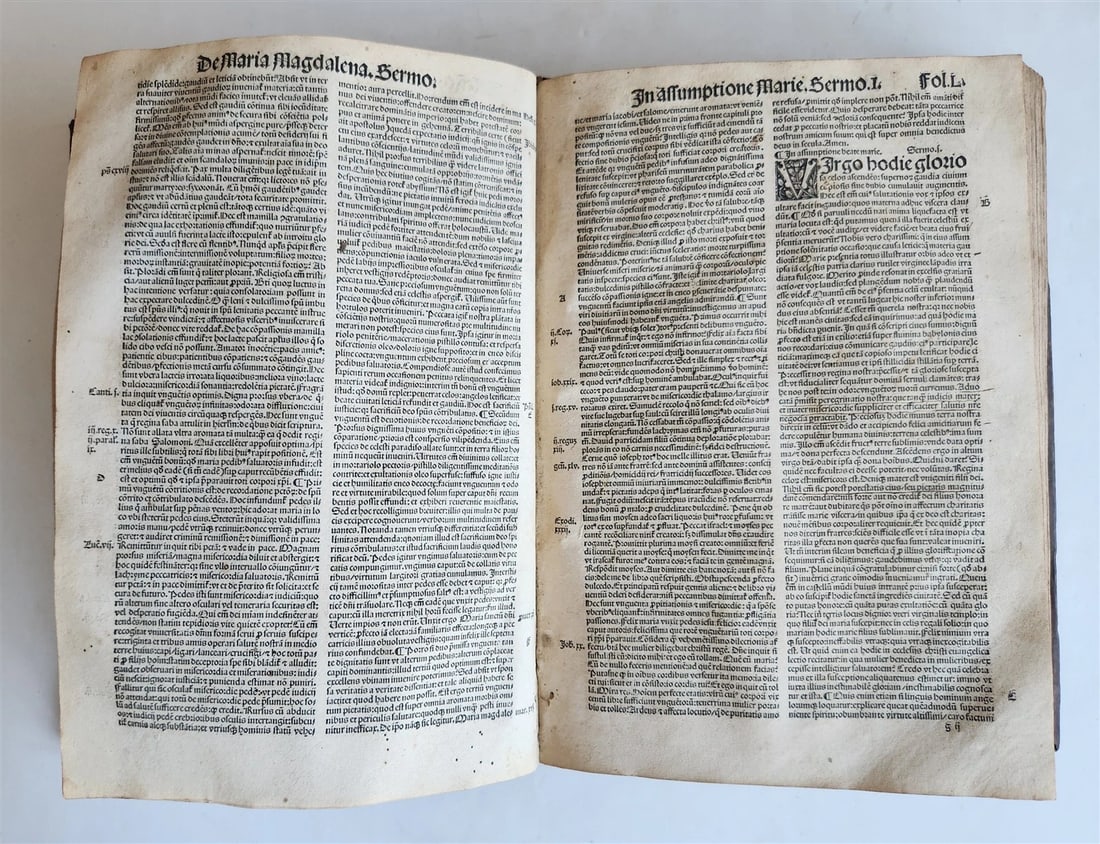 1515 POST-INCUNABULA SERMONS by Bernardus Clarevallensis antique 16th CENTURY - 12