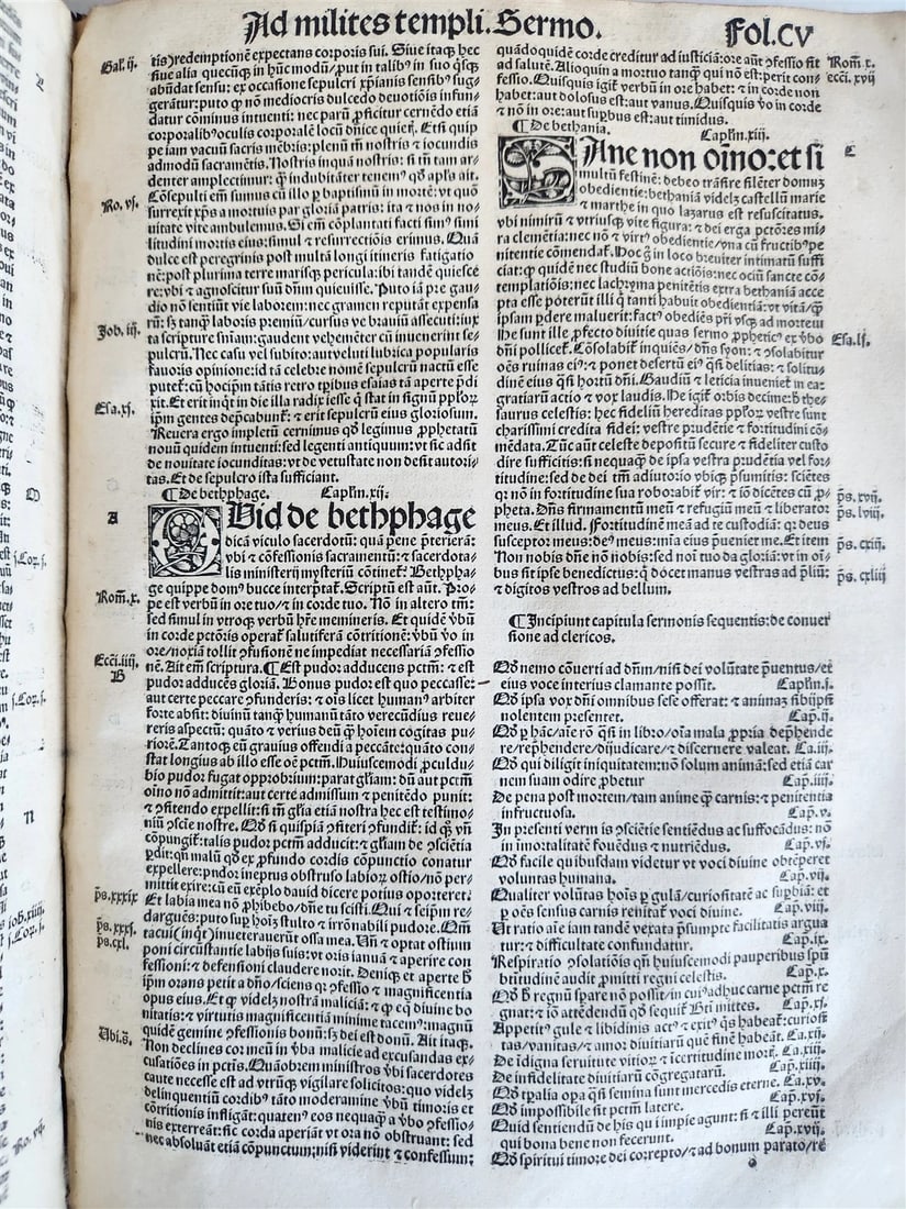 1515 POST-INCUNABULA SERMONS by Bernardus Clarevallensis antique 16th CENTURY - 13