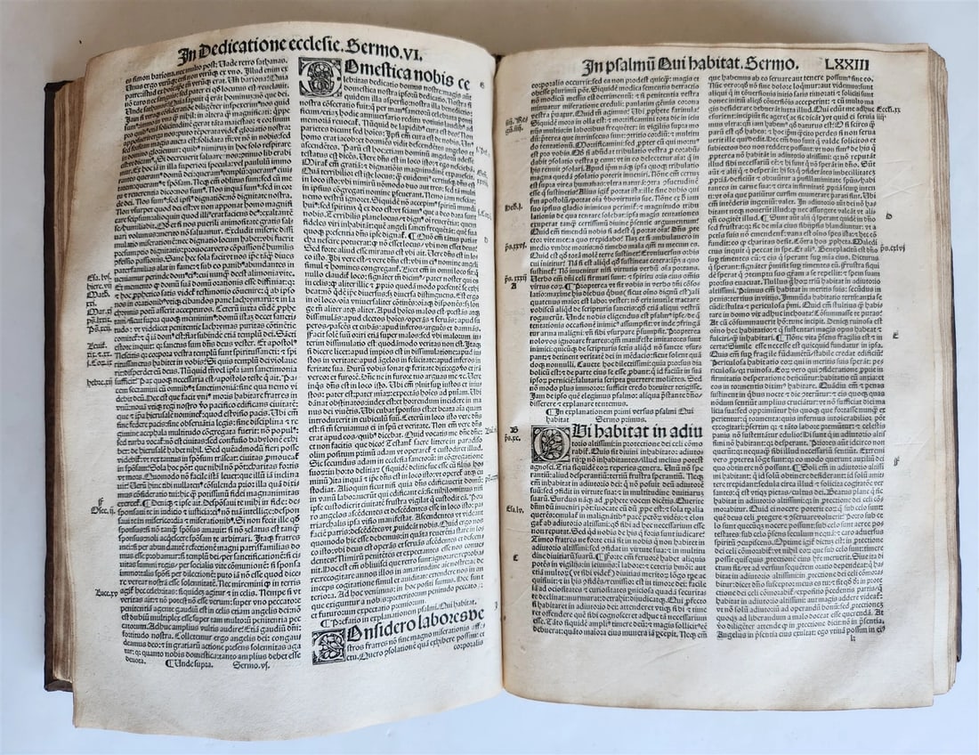 1515 POST-INCUNABULA SERMONS by Bernardus Clarevallensis antique 16th CENTURY - 14