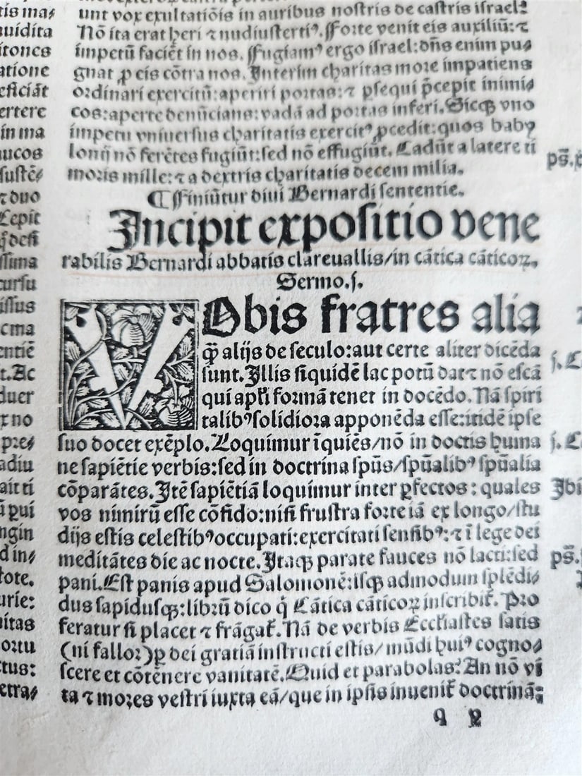 1515 POST-INCUNABULA SERMONS by Bernardus Clarevallensis antique 16th CENTURY - 15