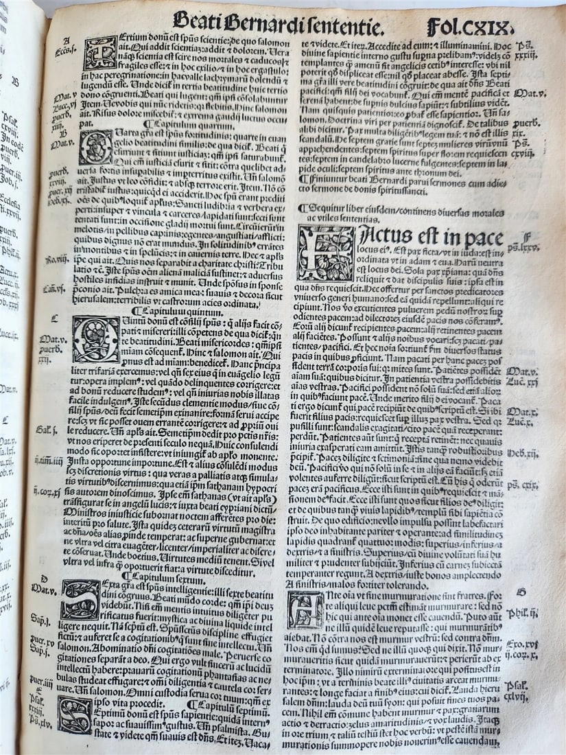 1515 POST-INCUNABULA SERMONS by Bernardus Clarevallensis antique 16th CENTURY - 16