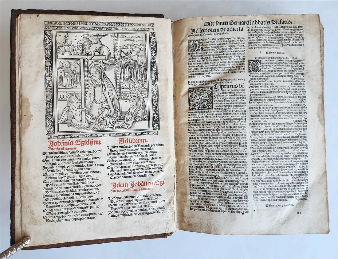 1515 POST-INCUNABULA SERMONS by Bernardus Clarevallensis antique 16th CENTURY (1 of 18)