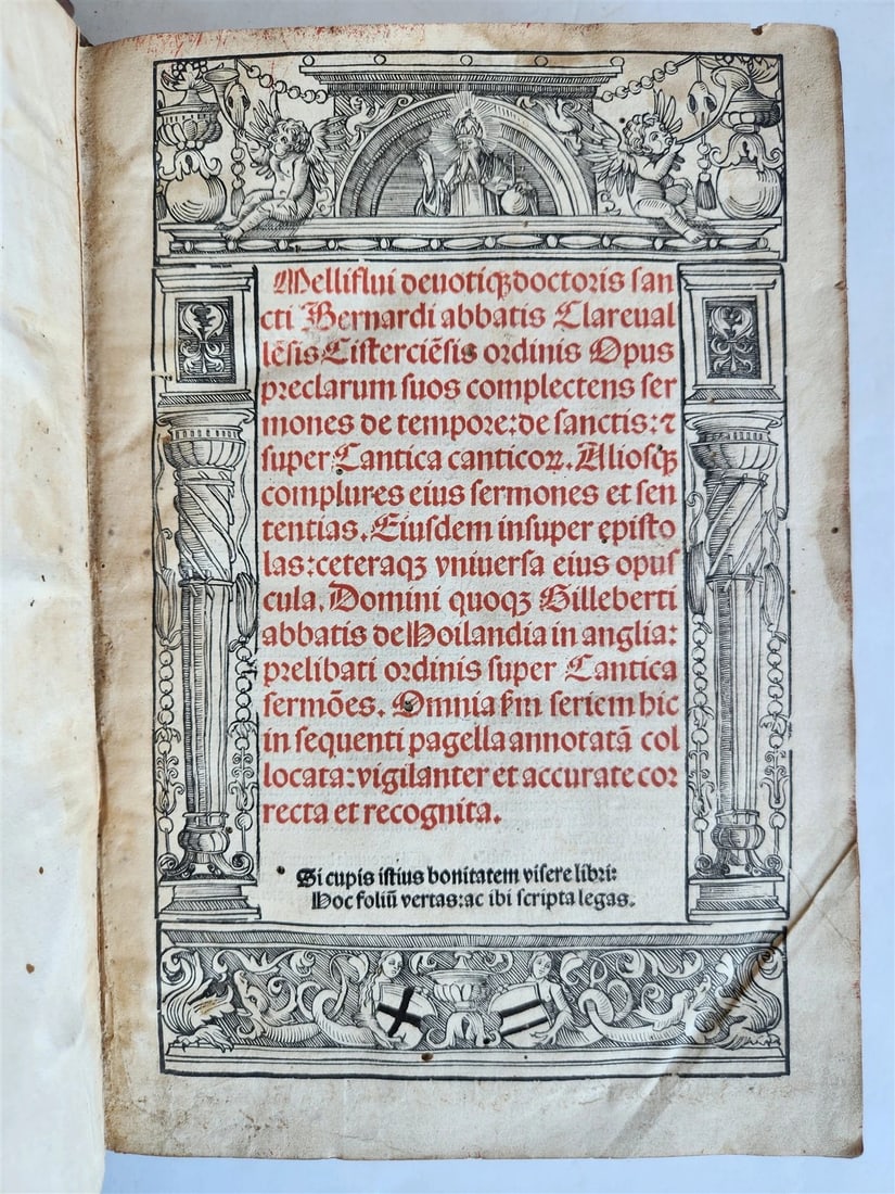 1515 POST-INCUNABULA SERMONS by Bernardus Clarevallensis antique 16th CENTURY - 2