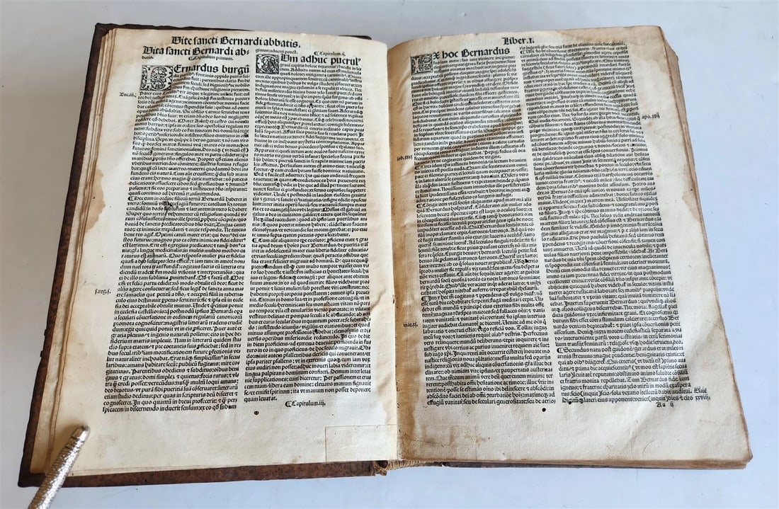 1515 POST-INCUNABULA SERMONS by Bernardus Clarevallensis antique 16th CENTURY - 8