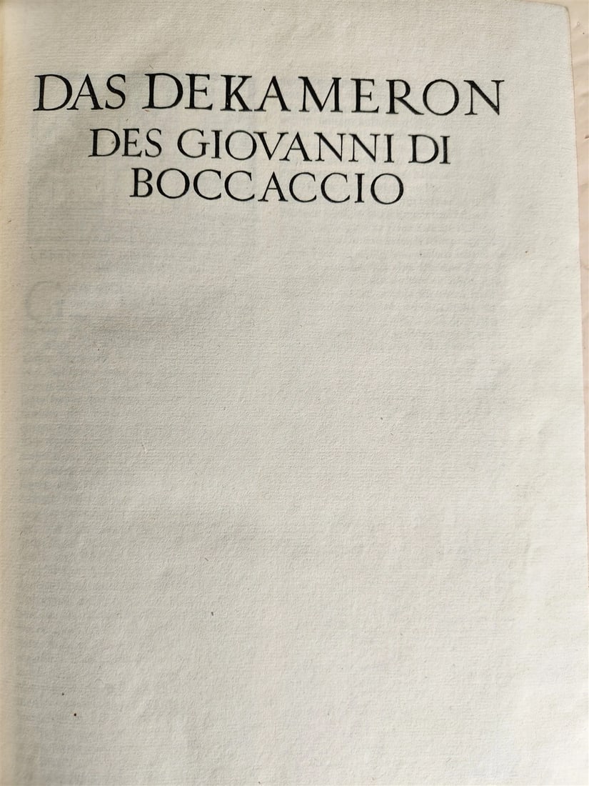 1912 DECAMERON in GERMAN by BOCCACCHIO antique LTD EDITION ILLUSTRATED FOLIO - 3