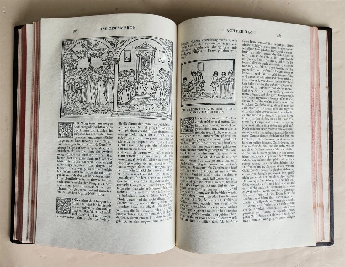 1912 DECAMERON in GERMAN by BOCCACCHIO antique LTD EDITION ILLUSTRATED FOLIO - 6