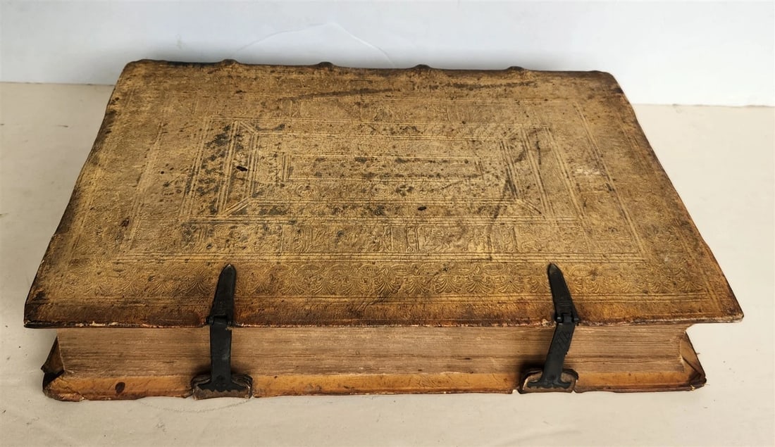 1562 PHILOSOPHY by Gregory of Nyssa antique PIGSKIN BOUND 16th CENTURY FOLIO - 3