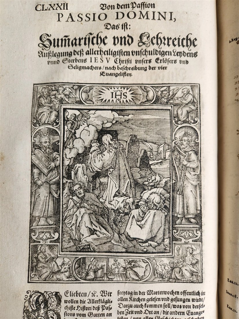 1607 GERMAN THEOLOGY ILLUSTRATED antique PIGSKIN BOUND FOLIO - 15