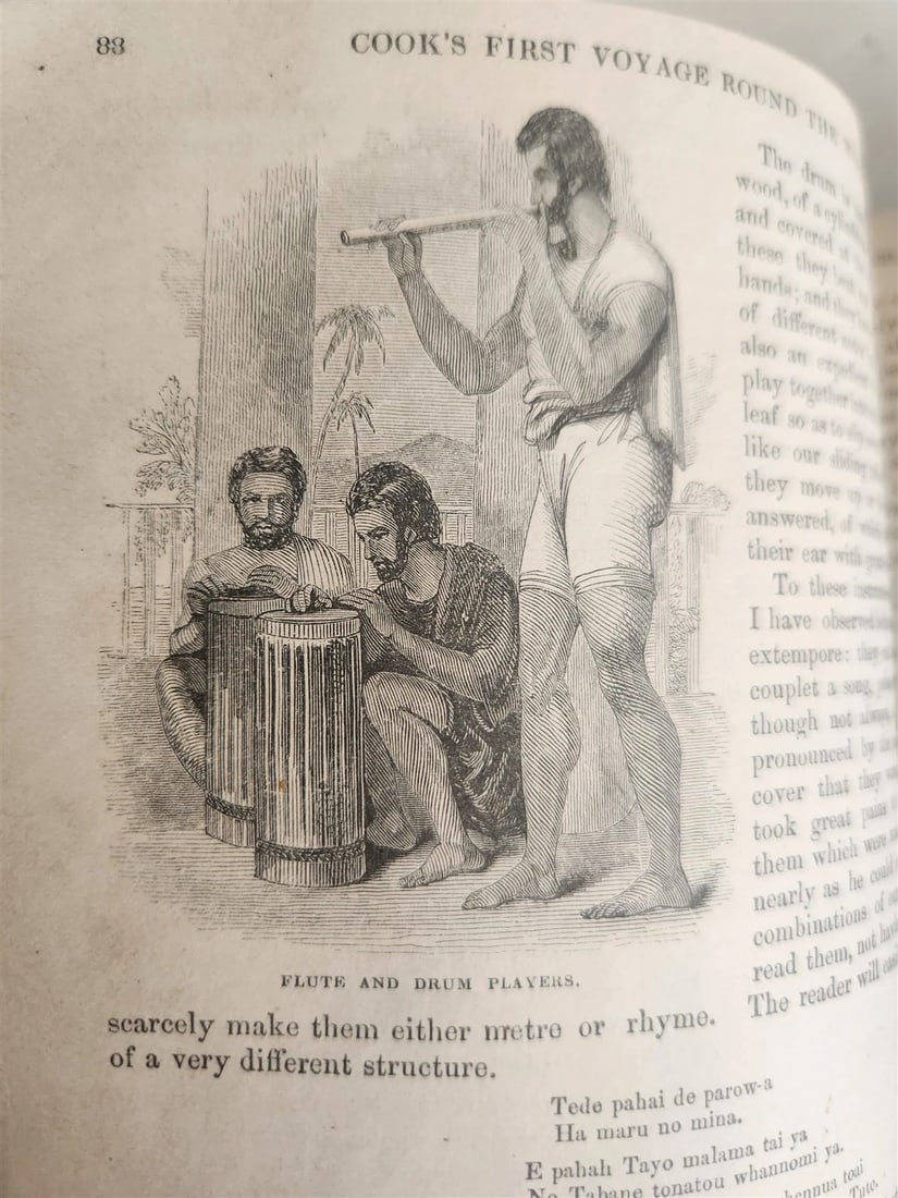 1842 VOYAGES of CAPTAIN COOK ILLUSTRATED 2 VOLUMES antique in ENGLISH - 17