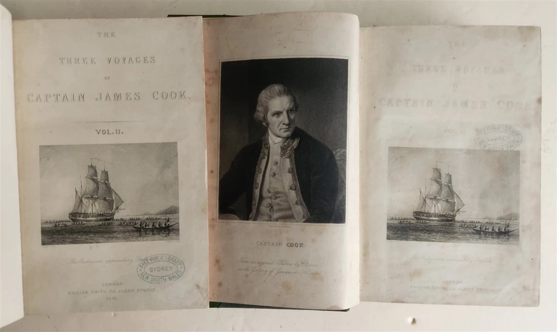 1842 VOYAGES of CAPTAIN COOK ILLUSTRATED 2 VOLUMES antique in ENGLISH: Title: 1842 VOYAGES of CAPTAIN COOK ILLUSTRATED 2 VOLUMES antique in ENGLISH Description: The Voyages of Captain James Cook. Illustrated with Maps and Numerous Engravings on Wood. With an Appendix, Gi