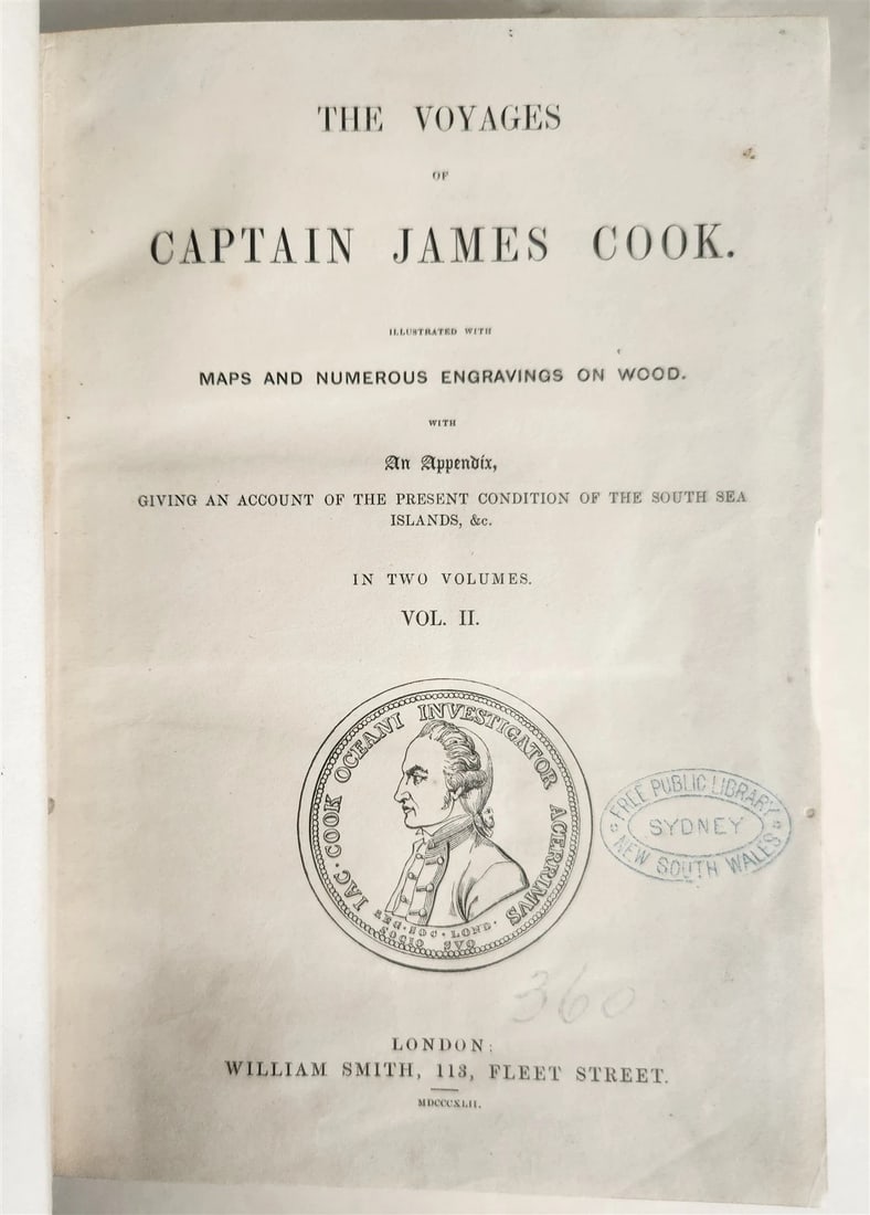 1842 VOYAGES of CAPTAIN COOK ILLUSTRATED 2 VOLUMES antique in ENGLISH - 4
