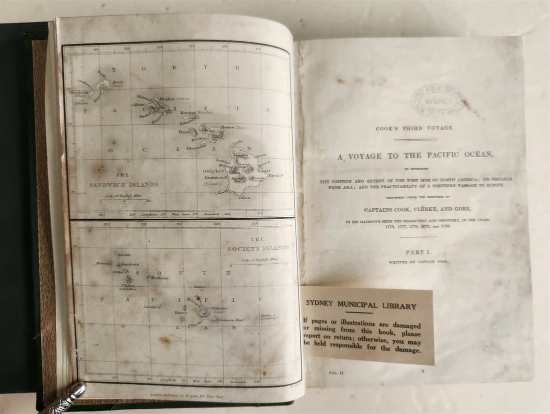 1842 VOYAGES of CAPTAIN COOK ILLUSTRATED 2 VOLUMES antique in ENGLISH - 5