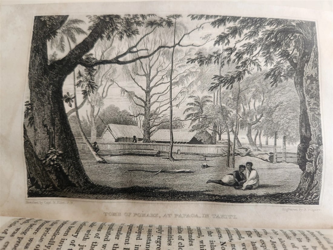 1829 POLYNESIA ILLUSTRATED 2 VOLS antique History Mythology Traditions Manners - 11