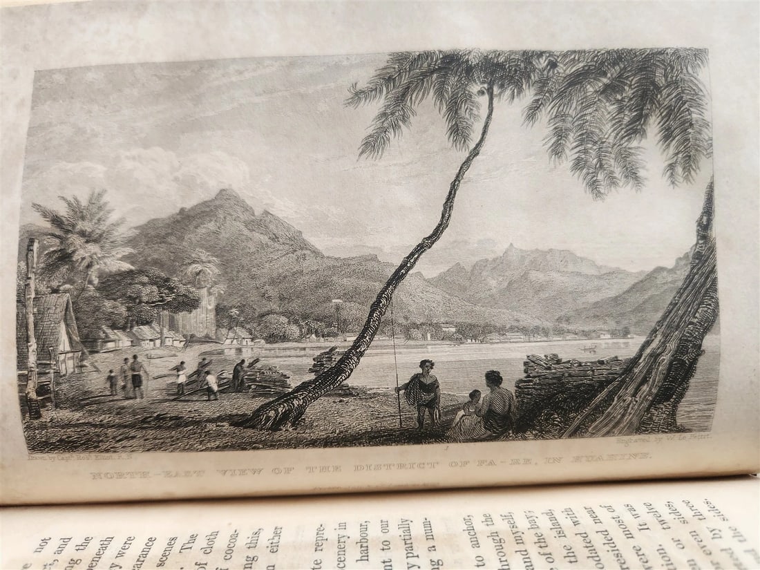 1829 POLYNESIA ILLUSTRATED 2 VOLS antique History Mythology Traditions Manners - 8