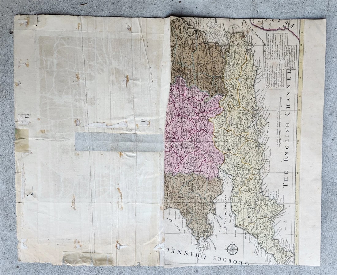 1790s PLAN OF LONDON WESTMINSTER & SOUTHWARK antique - 9
