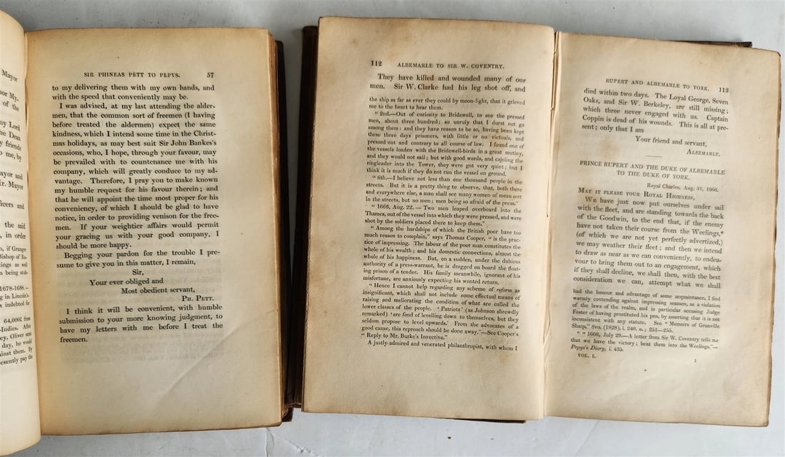 1841 Samuel Pepys Life Journals incl. Narrative of His Voyage to Tangier antique - 4