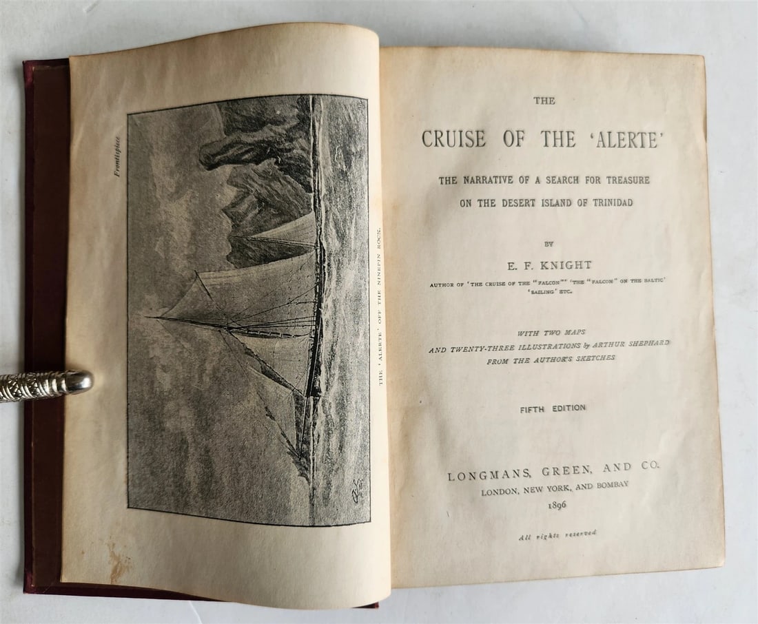 1896 TREASURE SEARCH in TRINIDAD Cruise of Alerte by Knight antique ILLUSTRATED: Title: 1896 TREASURE SEARCH in TRINIDAD Cruise of Alerte by Knight antique ILLUSTRATED Description: The Cruise of The "Alerte" A narrative of a search for treasure on the desert island of Trinidad by