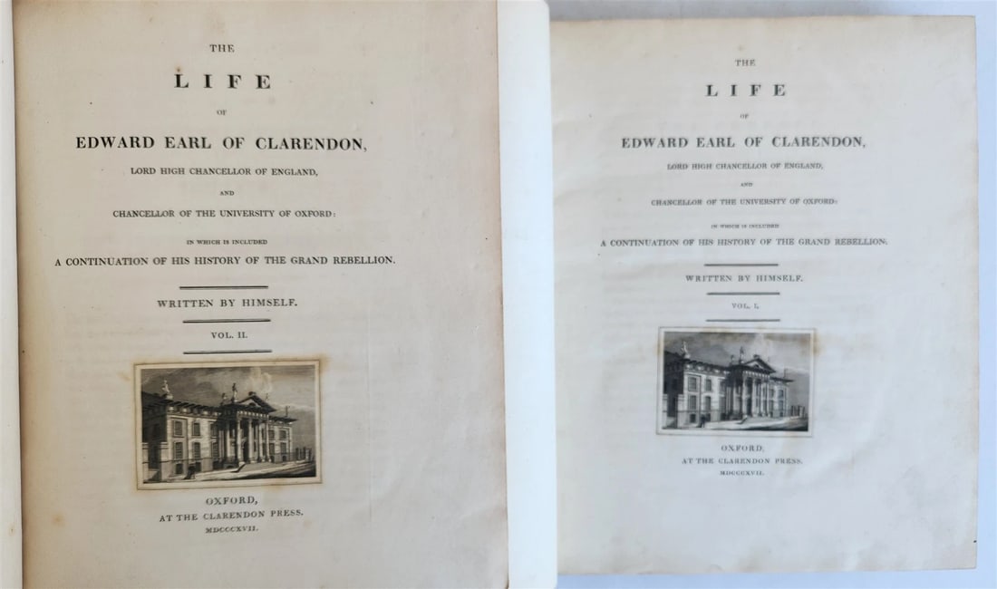1817 Life of Edward Earl of Clarendon 2 VOLUMES antique (1 of 8)