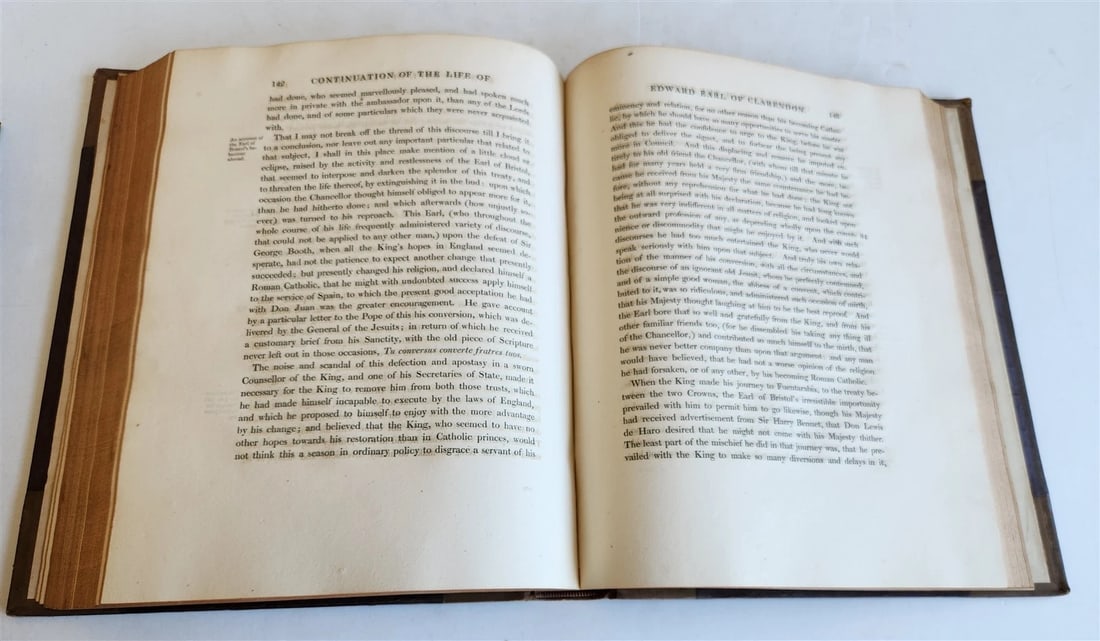1817 Life of Edward Earl of Clarendon 2 VOLUMES antique - 6