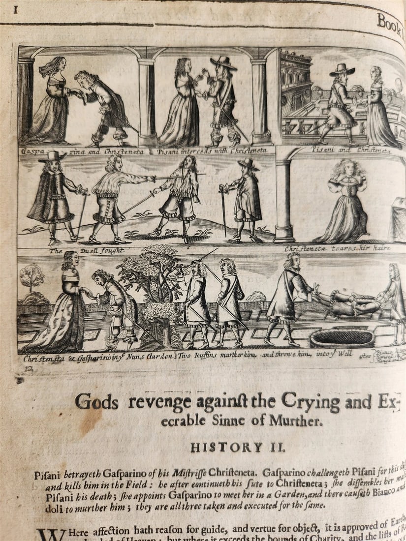 1657 Triumphs of Gods Revenge Against Crying by REYNOLDS ANTIQUE ILLUSTRATED - 3