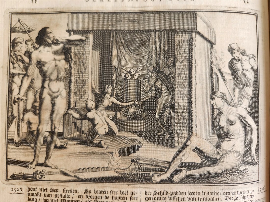 1700s ILLUSTRATED WEST INDIES MEXICO CORTES HISTORY ANTIQUE folio - 14