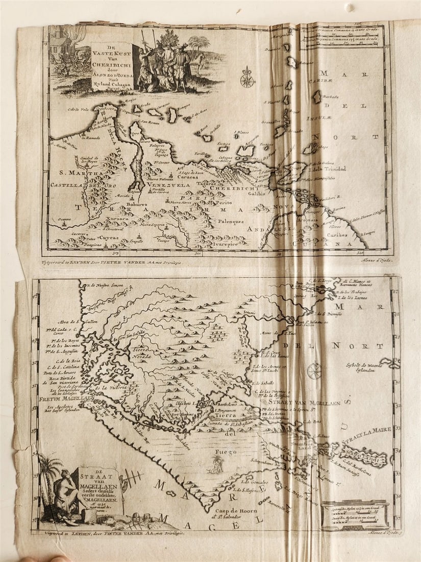 1700s ILLUSTRATED WEST INDIES MEXICO CORTES HISTORY ANTIQUE folio - 18