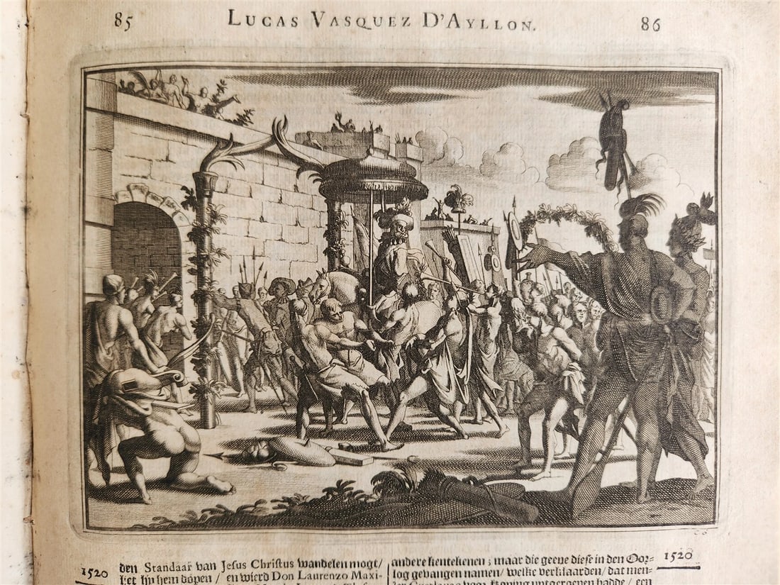 1700s ILLUSTRATED WEST INDIES MEXICO CORTES HISTORY ANTIQUE folio - 19