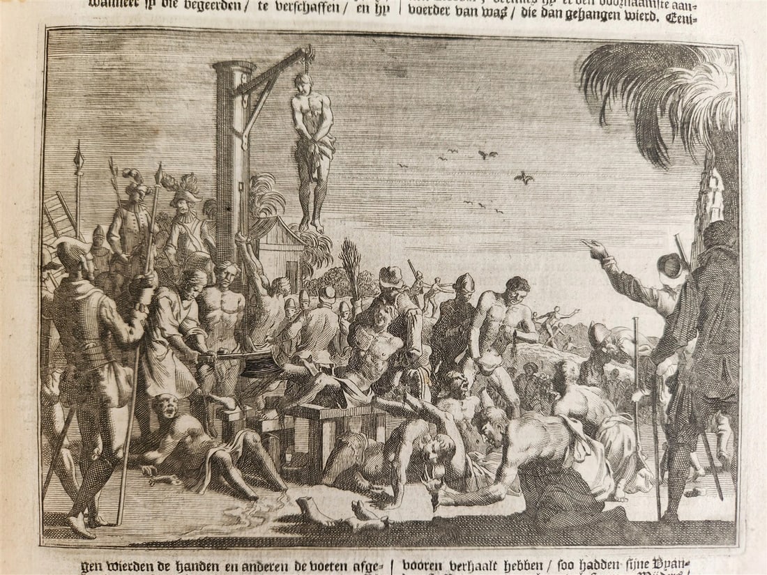 1700s ILLUSTRATED WEST INDIES MEXICO CORTES HISTORY ANTIQUE folio (1 of 20)