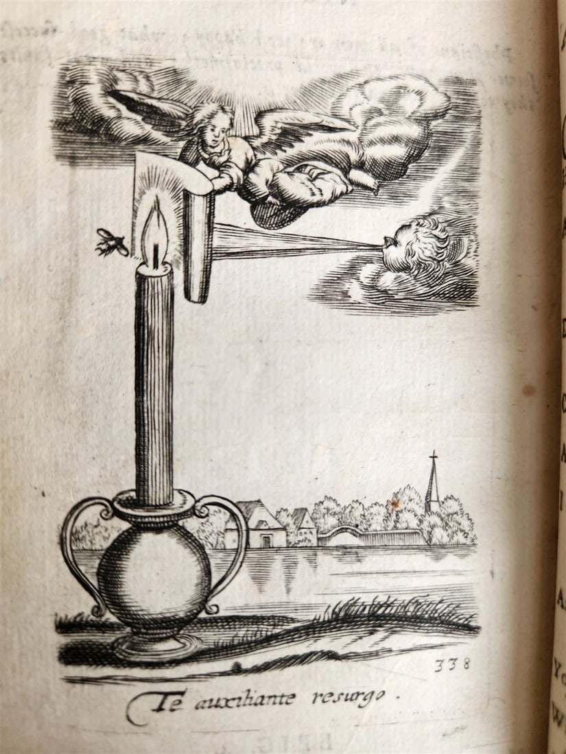 1634 ILLUSTRATED EMBLEM BOOK by Francis Quarles ANTIQUE in ENGLISH - 10