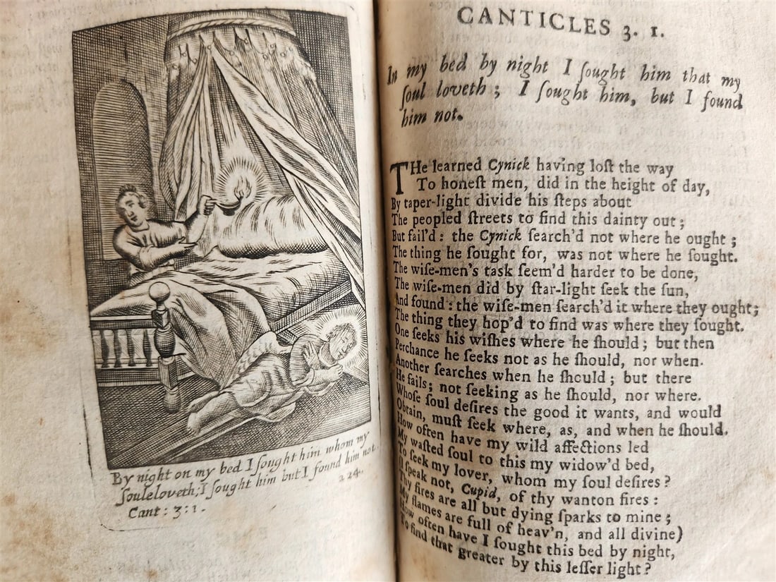 1634 ILLUSTRATED EMBLEM BOOK by Francis Quarles ANTIQUE in ENGLISH - 12